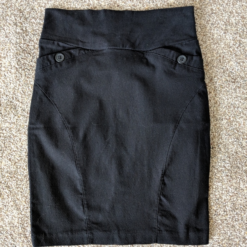 Black mini skirt
